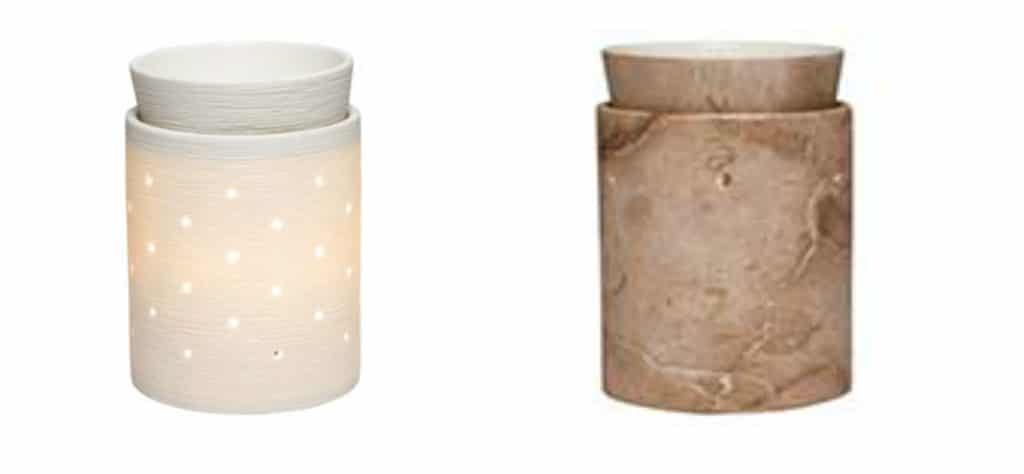 Scentsy Etched Core and Travertine Warmers