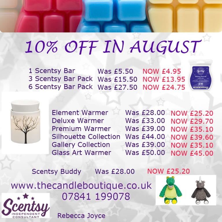 Scentsy Sale – 10% Off Throughout August 2015!