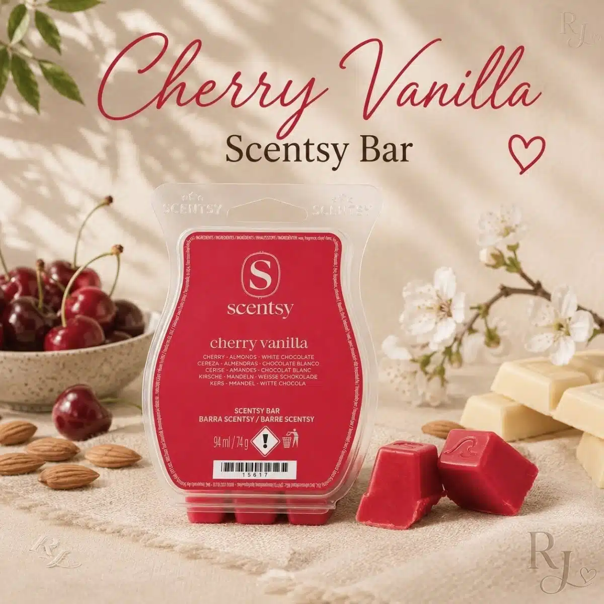 Cherry Vanilla Scentsy Wax Bar Melt Cherry Vanilla Scentsy Wax Bar Melt