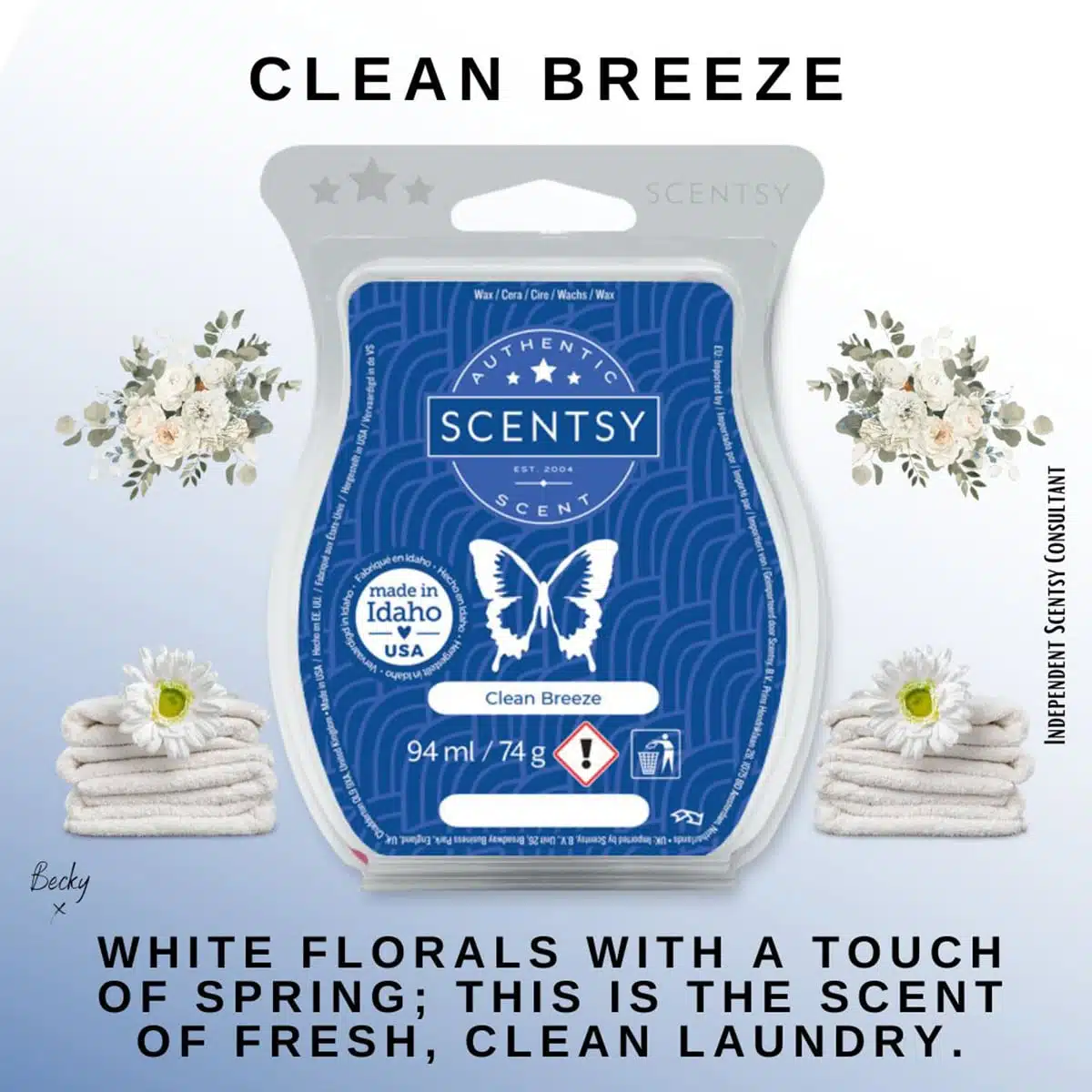 Clean Breeze Scentsy Wax Bar
