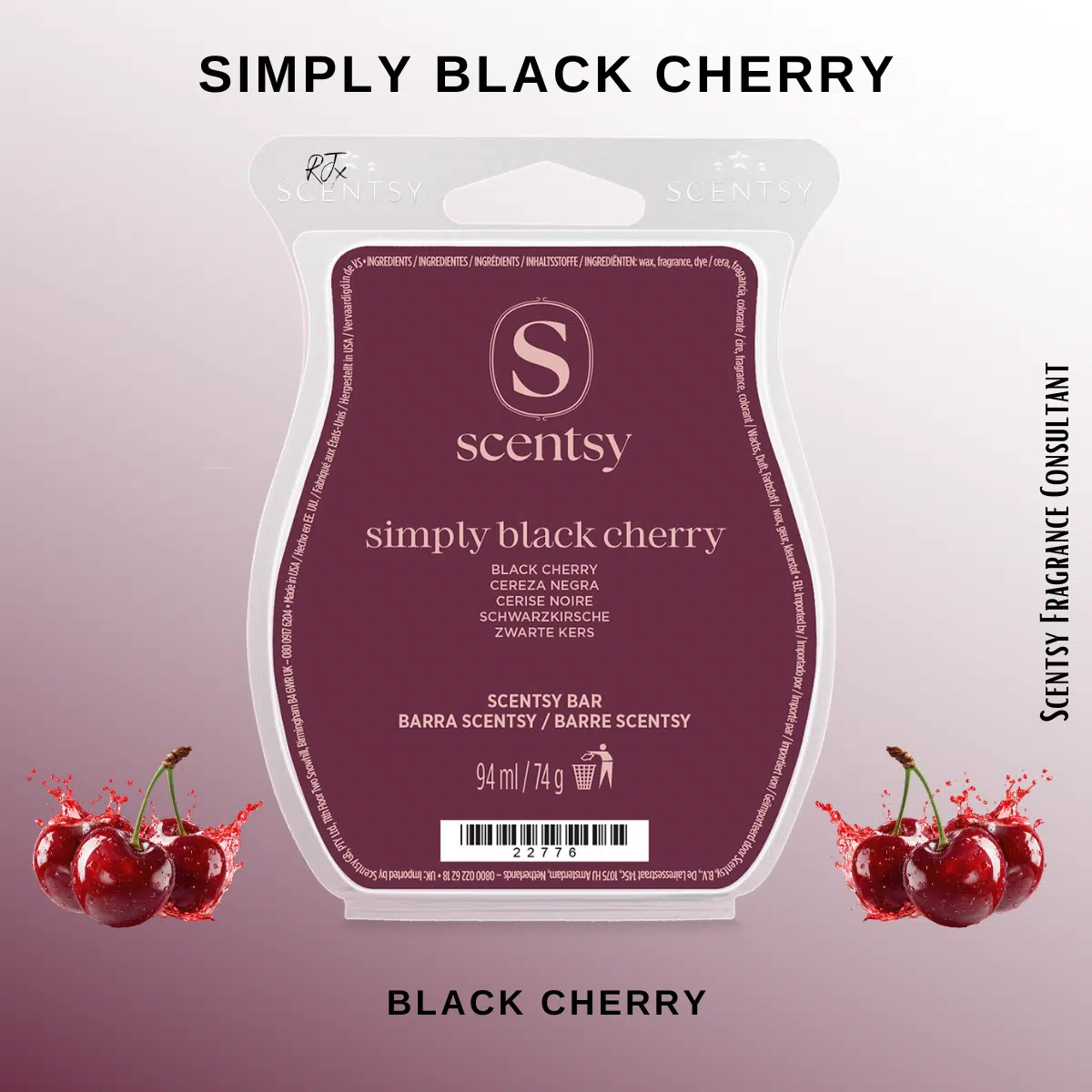 Simply Black Cherry Scentsy Wax Bar Simply Black Cherry Scentsy Wax Bar