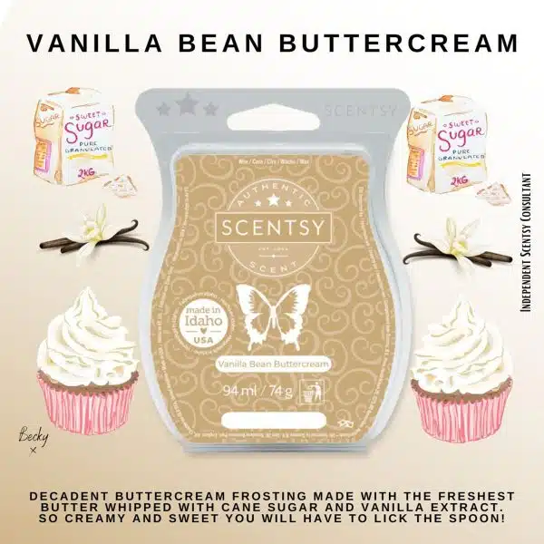 Vanilla Bean Buttercream Scentsy Wax Bar