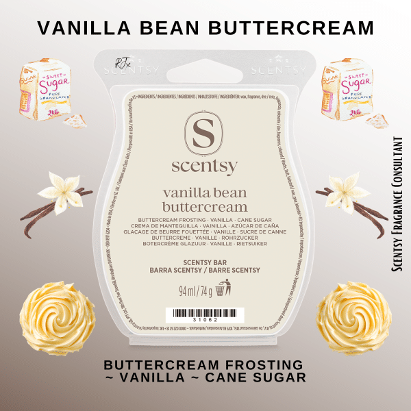 Vanilla Bean Buttercream Scentsy Wax Bar Vanilla Bean Buttercream Scentsy Wax Bar