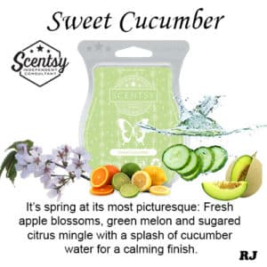 sweet cucumber scentsy wax melt