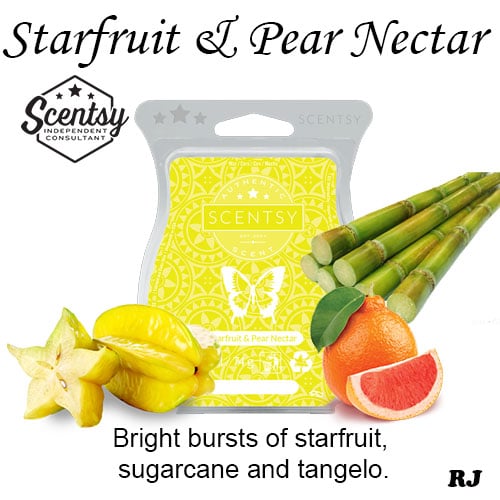 starfruit and pear nectar scentsy wax melt