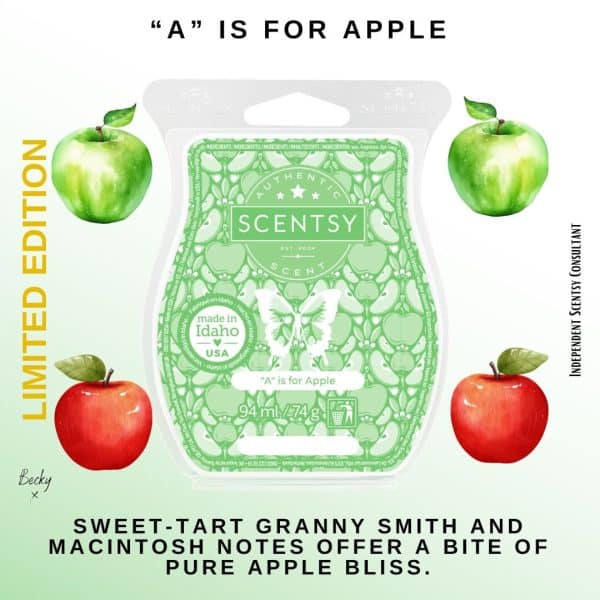 "A" is for Apple Scentsy Bar Styled
