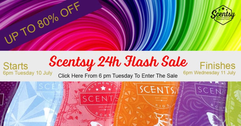 Scentsy 24 Hour Flash Summer Sale – Starts 6 pm Tuesday 10 July 2018