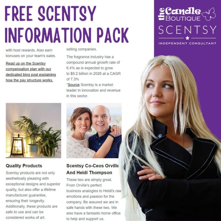 Free Scentsy Information Pack on Becoming a Scentsy Consultant