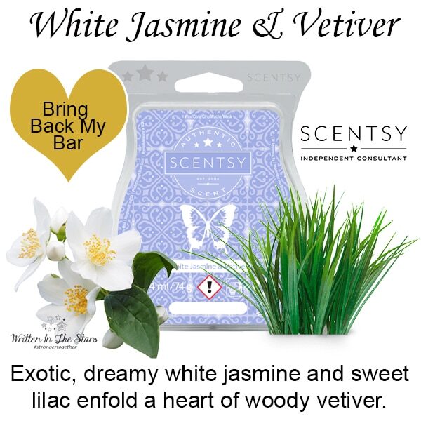 White Jasmine and Vetiver Scentsy Wax Bar