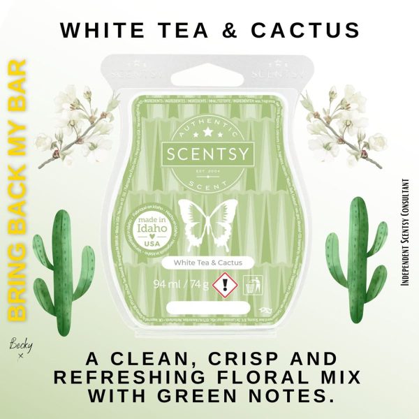 White Tea & Cactus Scentsy Wax Bar