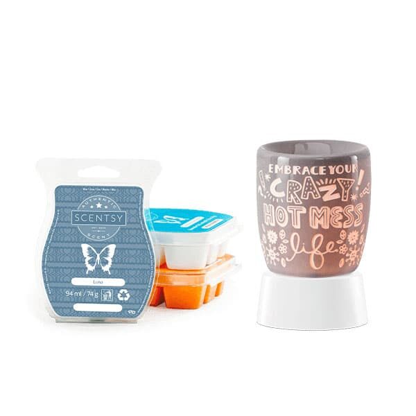 Scentsy System - Tabletop Mini Warmer & 3 Bars