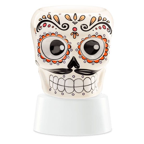 Sugar Skull Warmer with Tabletop Base