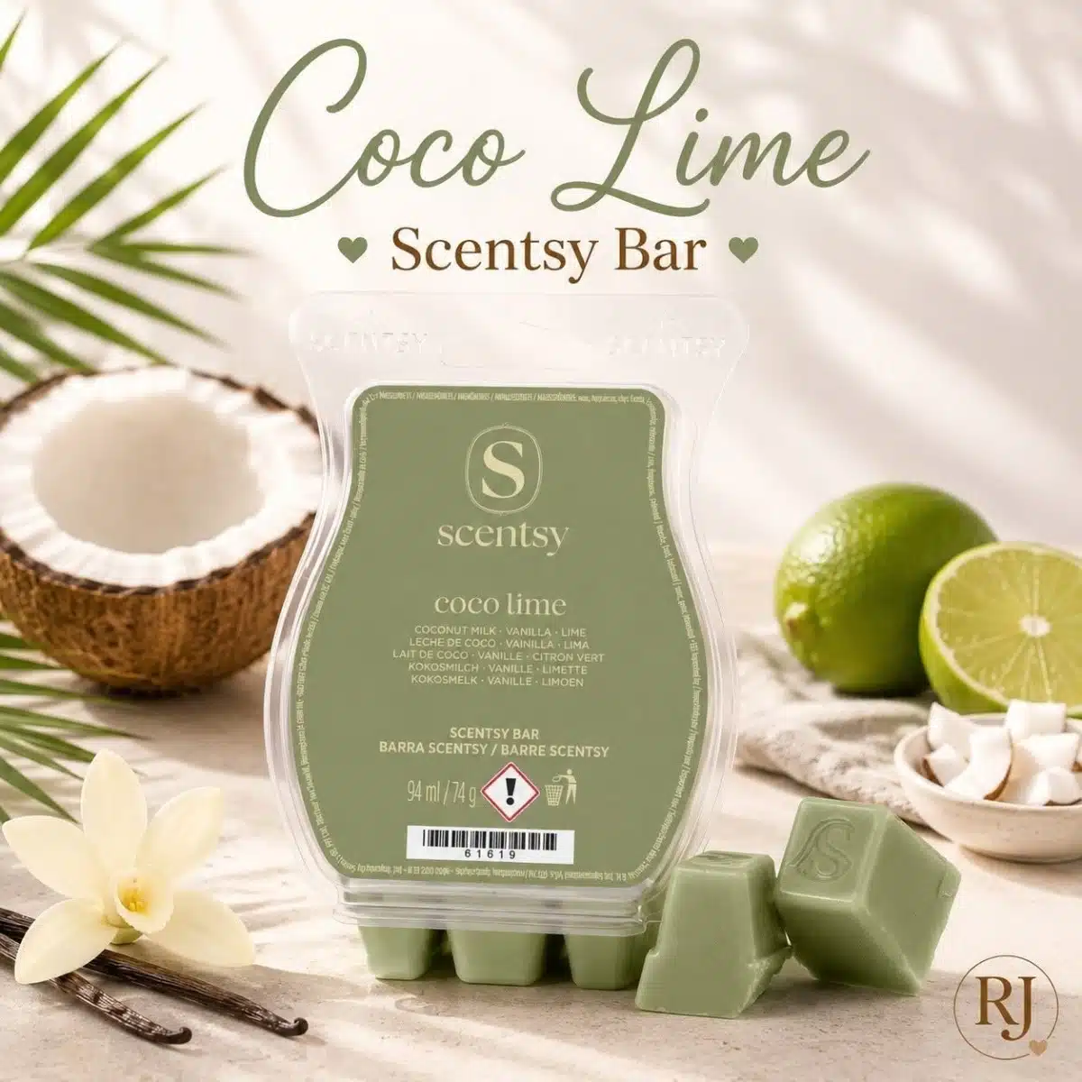 Coco Lime Scentsy Wax Bar Melt Coco Lime Scentsy Wax Bar Melt
