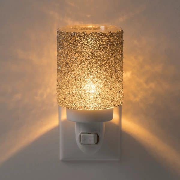 Glitter Silver Plugin Mini Warmer Dark Setting Glitter Silver Plugin Mini Warmer Dark Setting