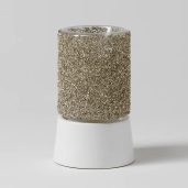 Glitter Silver Mini Warmer with Tabletop Base Switched Off