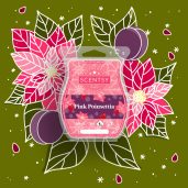 Pink Poinsettia Home for the Holidays 2021 Scentsy Wax Collection