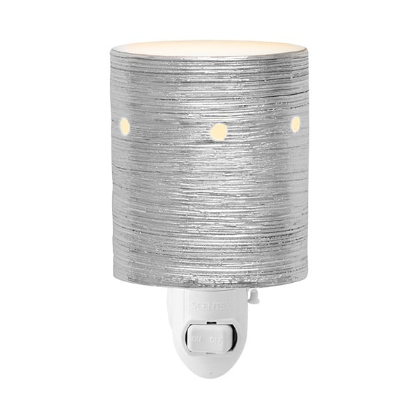 Etched Core – Silver Mini Plugin Scentsy Warmer - The Candle Boutique