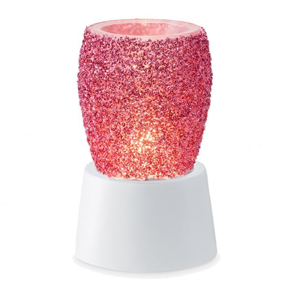 Glitter Magenta Mini Warmer With Tabletop Base