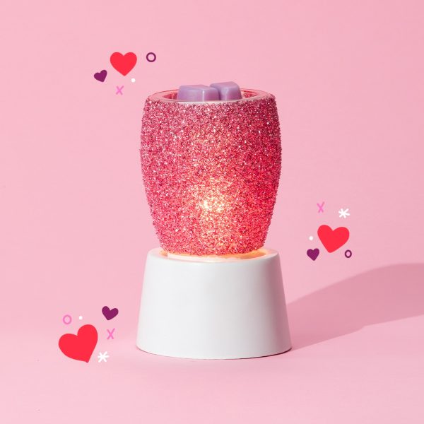 Glitter Magenta Mini Warmer With Tabletop Base