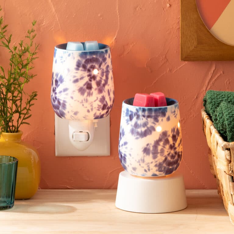 Tie Dye Scentsy Mini Warmer With Tabletop Base The Candle Boutique