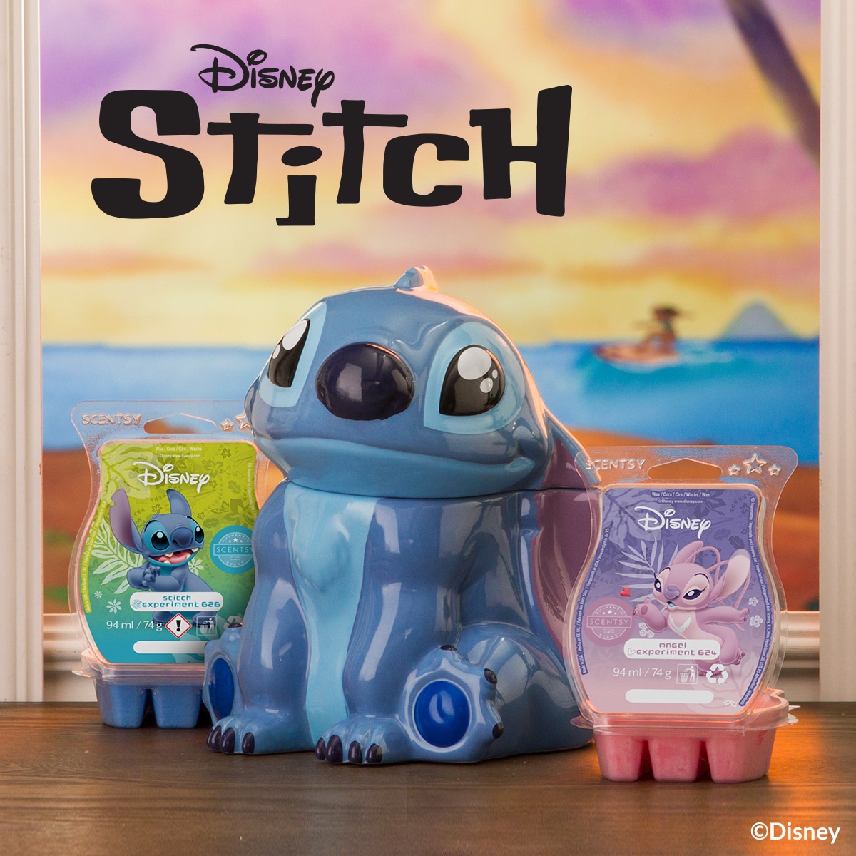 Our new Disney Stitch Scentsy Warmer is made with aloha! The Candle