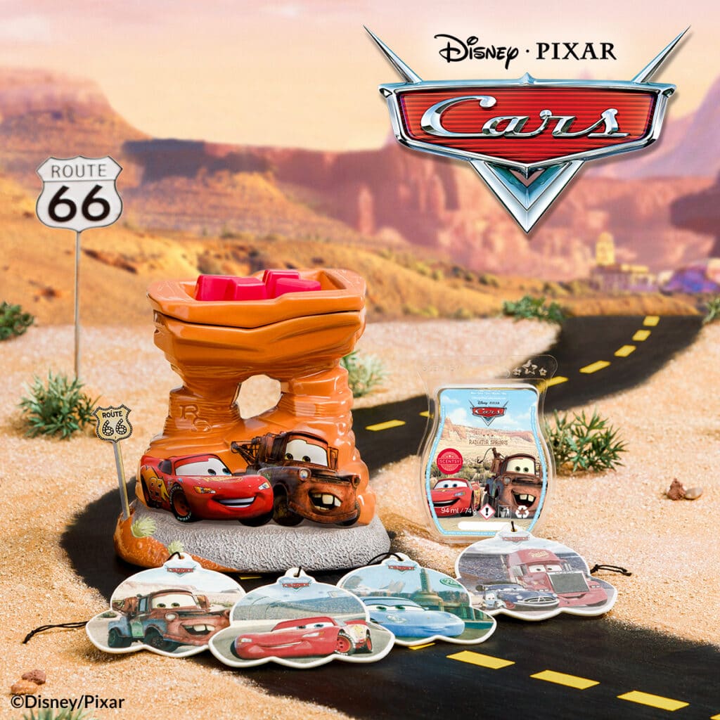 Scentsy Disney Pixar's Cars Wax Warmer & Bar & Scent Circle