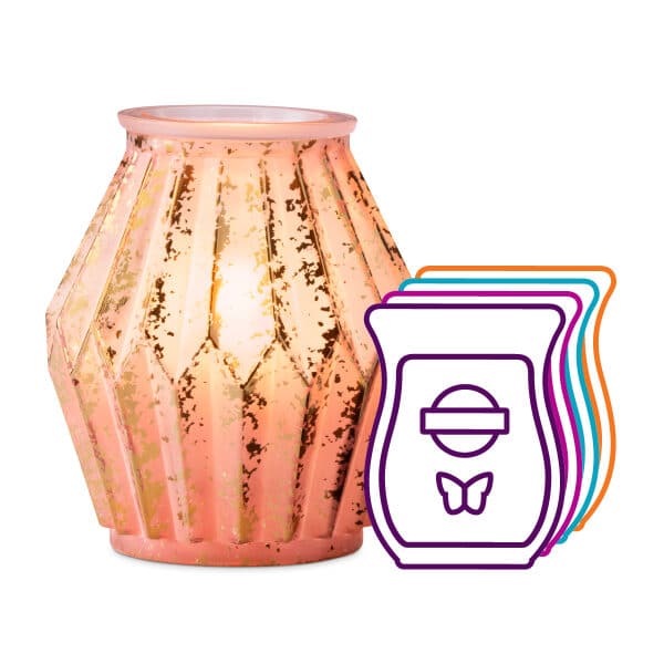 Mirrored Rosé Scentsy Warmer With 4 FREE Bars!