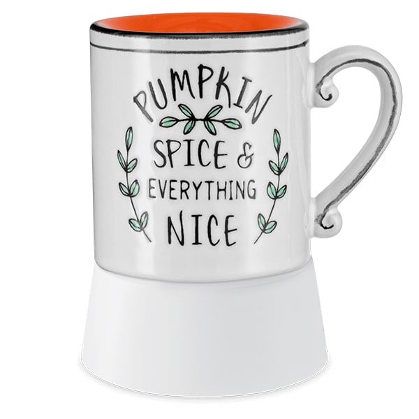 Pumpkin Spice & Everything Nice Scentsy Mini Warmer With Tabletop Base