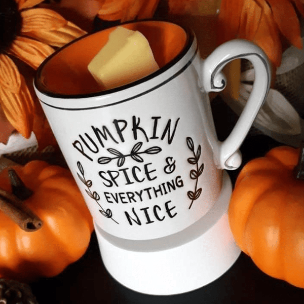 Pumpkin Spice & Everything Nice Scentsy Mini Warmer With Tabletop Base