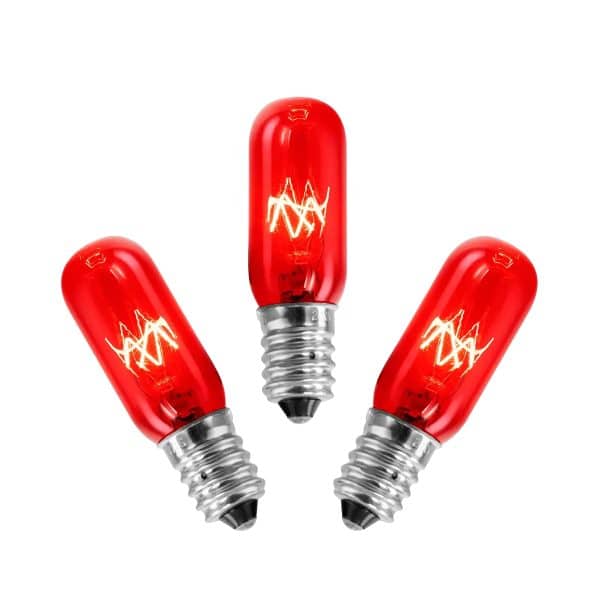 Scentsy 15 Watt Red Light Bulbs - 3 Pack
