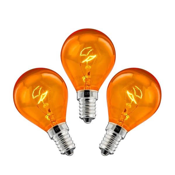 Scentsy 25 Watt Orange Light Bulbs - 3 Pack