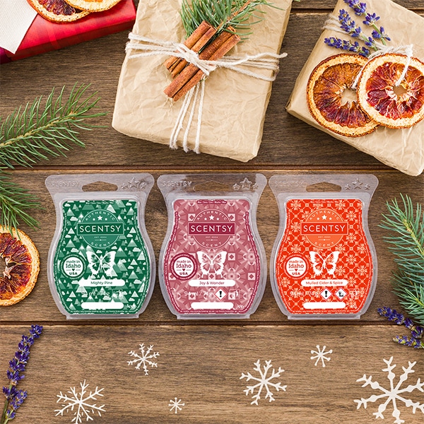 Scentsy Christmas 3 Bar Pack Styled