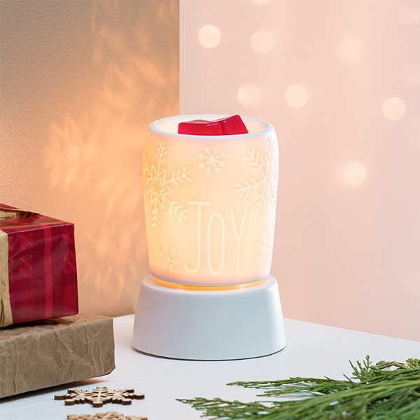 Spirit of Joy Scentsy Mini Warmer With Tabletop Base Styled