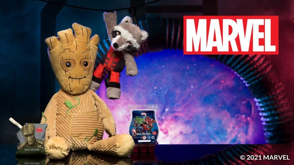 Rocket and Groot Scentsy Soft Toys