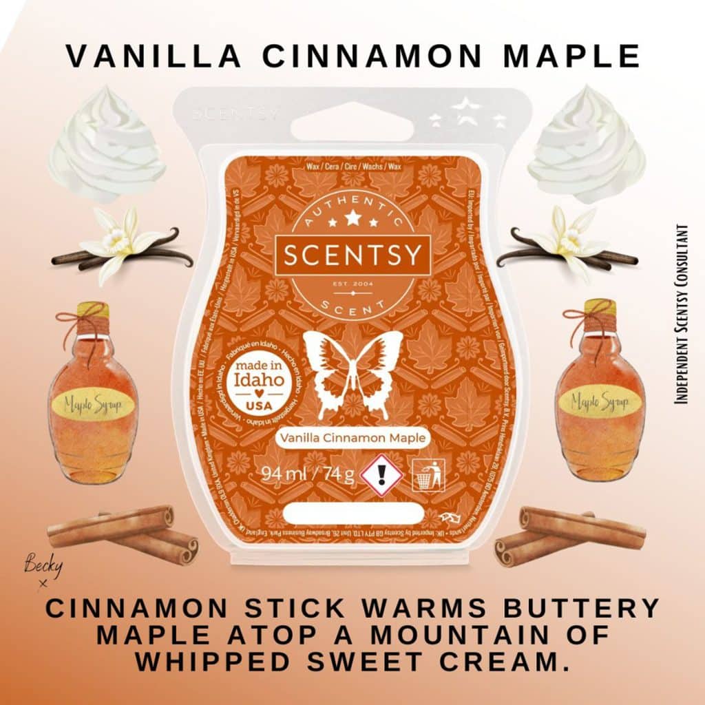 Vanilla Cinnamon Maple Scentsy Bar The Candle Boutique Scentsy UK