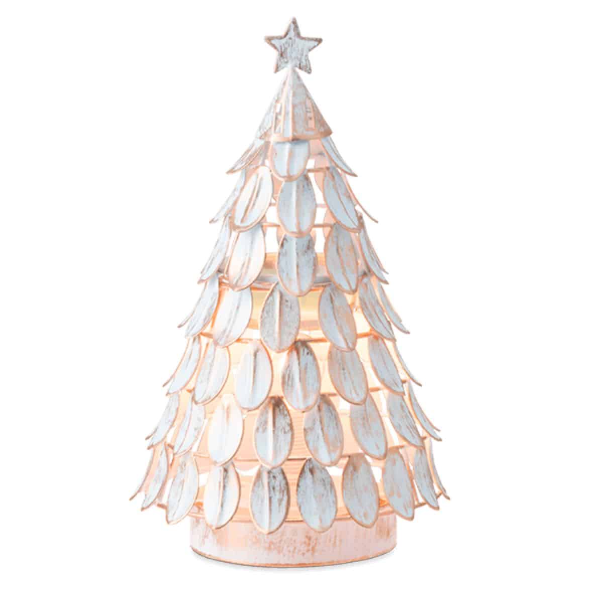 Black And White Scentsy Christmas 2022 All Aglow Scentsy Medium White Christmas Tree Scentsy Warmer - The Candle  Boutique - Scentsy Uk Consultant