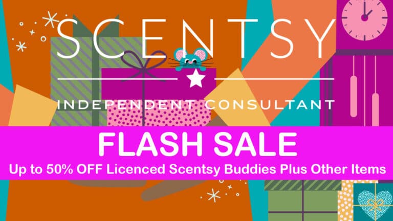 Up to 50% OFF Scentsy Sale on Licenced Buddies, Plus Other Selected Products.