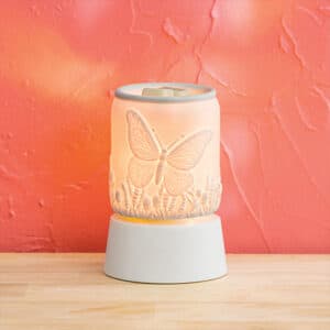 Butterfly Season Mini Warmer with Tabletop Base Styled