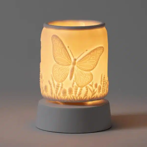 Butterfly Season Mini Warmer with Tabletop Base Dark Setting Butterfly Season Mini Warmer with Tabletop Base Dark Setting