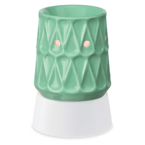 Mod Green Scentsy Mini Warmer with Tabletop Base