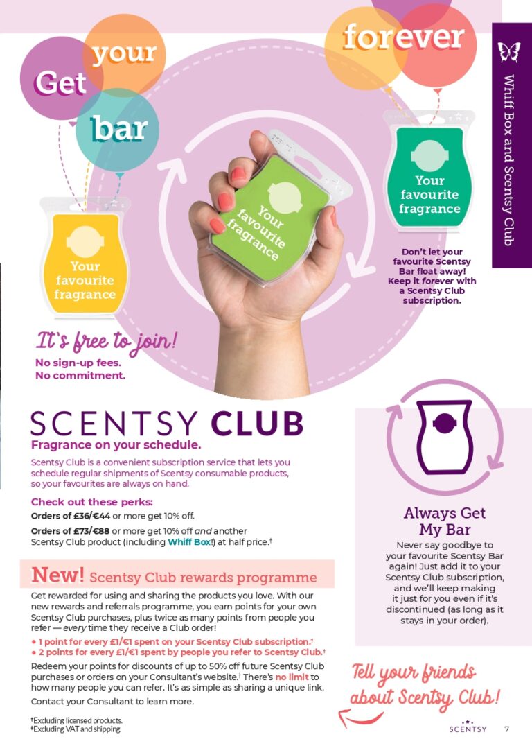 New! Scentsy Club rewards programme for 2022