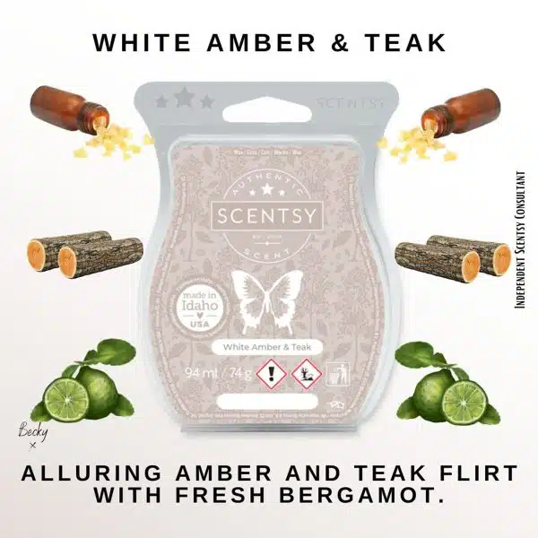 White Amber & Teak Scentsy Wax Bar