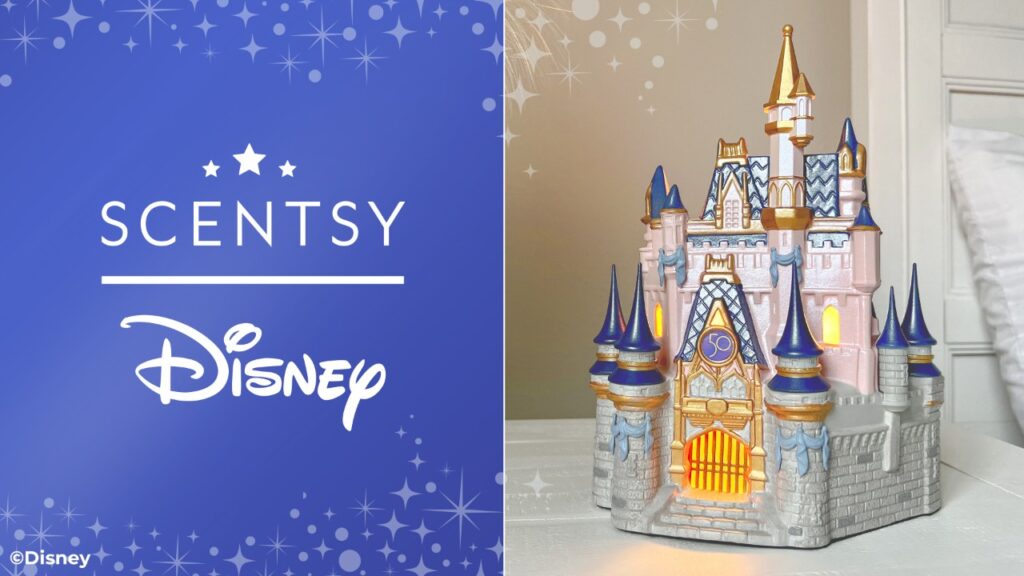 Celebrate 50 years of Walt Disney World® Resort with a magical Scentsy castle warmer and exclusive scented wax.