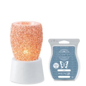 Glitter Rose Gold Plugin With Tabletop Scentsy Mini Warmer Plus 1 Spring / Summer 2022 Scentsy Bar