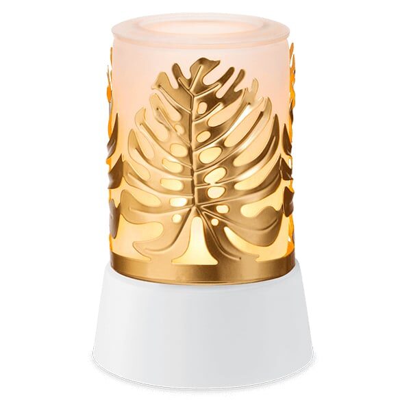 Luxe Leaves Scentsy Mini Warmer with Tabletop Base