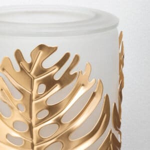 Luxe Leaves Scentsy Mini Warmer with Tabletop Base Close Up