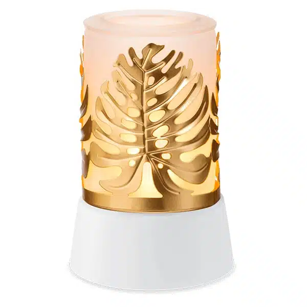 Luxe Leaves Scentsy Mini Warmer with Tabletop Base