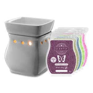 Classic Curve - Gloss Gray Scentsy Warmer With 5 FREE Bars