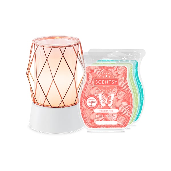 Wire You Blushing? Mini Scentsy Warmer With Tabletop Base With 3 FREE Bars