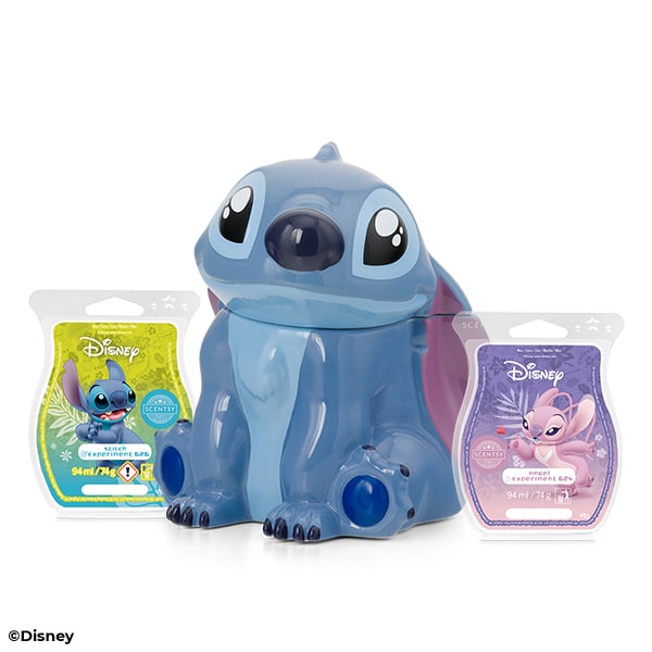 Disney Stitch – Scentsy Warmer + free Stitch: Experiment 626 − Scentsy Bar and Angel: Experiment 624 − Scentsy Bar